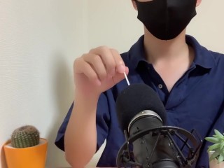 【耳かきASMR】綿棒で片耳だけ掃除！ボリボリ音で脳がぞわぞわ！【音フェチ】