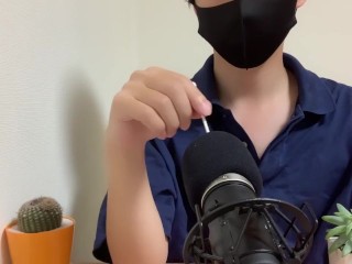 【耳かきASMR】綿棒で片耳だけ掃除！ボリボリ音で脳がぞわぞわ！【音フェチ】