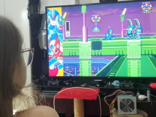 "Hey love, Come here to play MegaManx1" and then he came on my FACE!