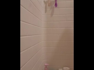 Teen Transgirl  getting soapy in the shower