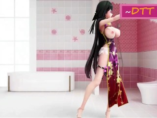 HONKAI IMPACT MEI RAIDEN HENTAI DANCE MMD UNDRESS 3D BIG BOOBS CHINESE DRESS SOFT BLACK HAIR COLOR E