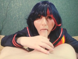 Ryuko Matoi was fucked by Naked Teacher in all holes until anal creampie - Cosplay KLK Spooky Boogie