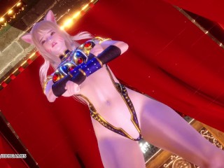 [MMD] Ankha Dance Ahri Hot Striptease Dance League of Legends KDA Uncensored Hentai