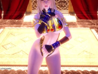 [MMD] Ankha Dance Ahri Hot Striptease Dance League of Legends KDA Uncensored Hentai