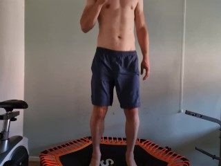 OOPS! DROPPED MY Shorts, WORK-OUT NAKED (BIG COCK IN SLOW-MOTION)