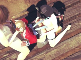 Yaoi Femboy - Threesome Nobu Suck and fucked