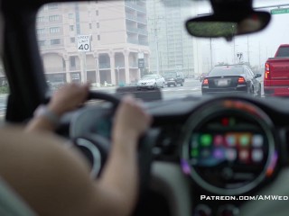 Driving naked in busy traffic