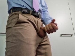 Shirt and tie gentleman jerks and moans for YOU - WhyteWulf