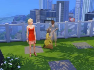 Sims4 - Conoce una chica en el bar y la disfruta en casa con su marido