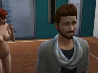 Sims4 - Conoce una chica en el bar y la disfruta en casa con su marido