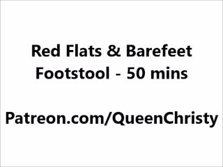 Red Flats and Barefeet Footstool