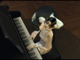 Flapper babe Jazz Gatsby gets fucked on the piano