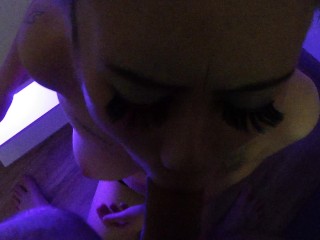 Deepthroat in Dark Light Asian Girl Yuka Rough Deepthroat Blowjob Facefuck