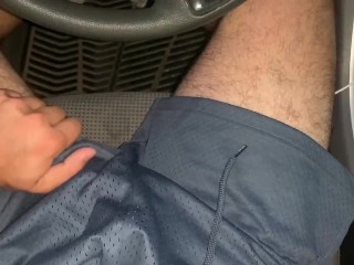 I got too horny while driving had to pull over and jerk my cock