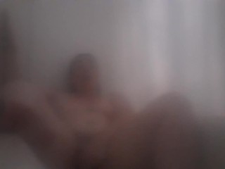 Playing with myself in a hot and steamy shower