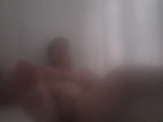 Playing with myself in a hot and steamy shower