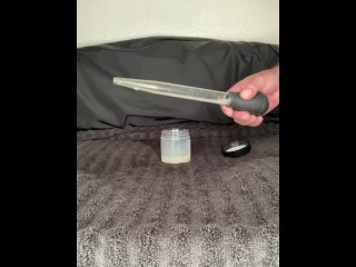 Loading a turkey baster of my thawed cum loads 