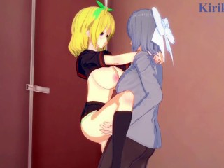 Ryona and Yumi have intense futanari sex in the restroom. - Senran Kagura Hentai