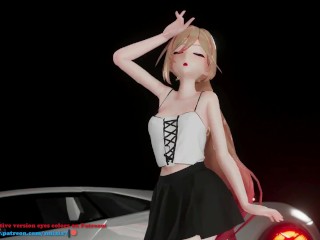 HENTAI MMD DANCE FRONT CAR 3D UNDRESS PONYTAIL LONGHAIR GREEN EYES COLOR EDIT SMIXIX ️