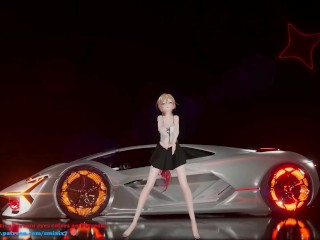 HENTAI MMD DANCE FRONT CAR 3D UNDRESS PONYTAIL LONGHAIR GREEN EYES COLOR EDIT SMIXIX ️