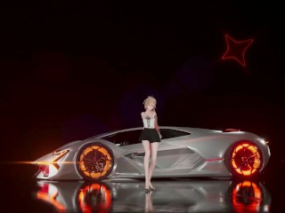 HENTAI MMD DANCE FRONT CAR 3D UNDRESS PONYTAIL LONGHAIR GREEN EYES COLOR EDIT SMIXIX ️