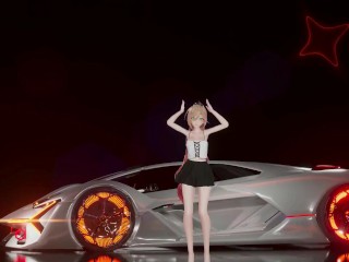 HENTAI MMD DANCE FRONT CAR 3D UNDRESS PONYTAIL LONGHAIR GREEN EYES COLOR EDIT SMIXIX ️