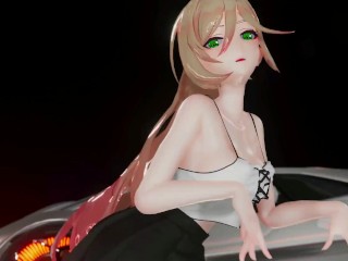 HENTAI MMD DANCE FRONT CAR 3D UNDRESS PONYTAIL LONGHAIR GREEN EYES COLOR EDIT SMIXIX ️