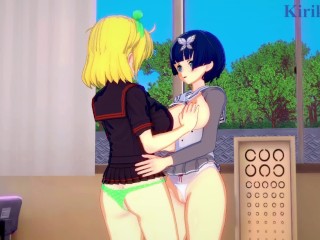 Ryona and Yozakura engage in intense lesbian play in the infirmary. - Senran Kagura Hentai