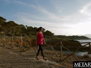 Watch her big tits jiggle as she fucks her pussy with a dildo