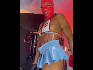 Latex Nurse Domme With Big Dick