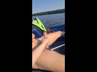 RISKY PUBLIC HANDJOB WITH A STRANGER IN A BOAT ON THE NETHERLANDS BUSY LAKE! (Full Video)