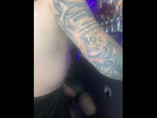 Horny biker slut gets fucked in bar