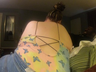 My Step sis Bam invites a friend to help conquer my load