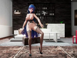 HONKAI IMPACT MEI RAIDEN MMD HENTAI 3D DANCE BLUE HAIR COLOR EDIT SMIXIX