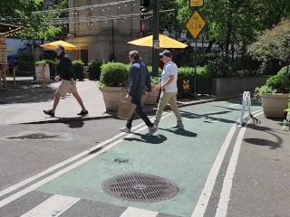 Tits out changing my shirt on a busy Manhattan street!