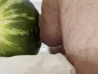 Fucking a watermelon