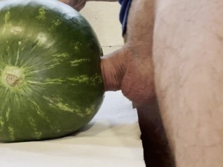 Fucking a watermelon