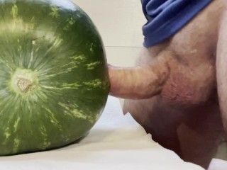 Fucking a watermelon