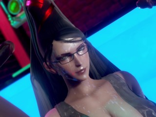 Bayonetta accosted by the pool