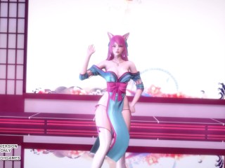 [MMD] IU - LILAC Spirit Blossom Ahri Sexy Kpop Dance League Of Legends Uncensored Hentai