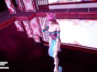 [MMD] IU - LILAC Spirit Blossom Ahri Sexy Kpop Dance League Of Legends Uncensored Hentai