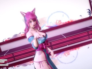 [MMD] IU - LILAC Spirit Blossom Ahri Sexy Kpop Dance League Of Legends Uncensored Hentai