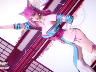 [MMD] IU - LILAC Spirit Blossom Ahri Sexy Kpop Dance League Of Legends Uncensored Hentai