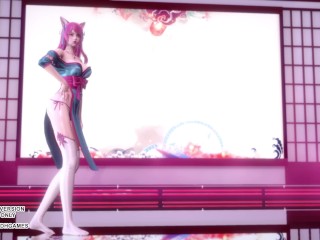 [MMD] IU - LILAC Spirit Blossom Ahri Sexy Kpop Dance League Of Legends Uncensored Hentai