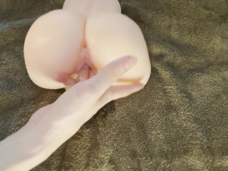 【ASMR・手フェチ】愛用のオナホに手マンしてみた。後半はただ遊んでたw【バイノーラル】　I tried hand-manipulating my favorite masturbator.