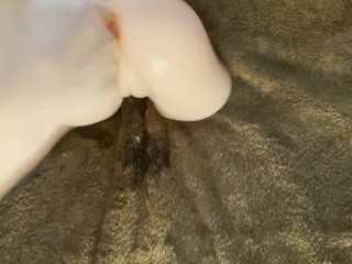 【ASMR・手フェチ】愛用のオナホに手マンしてみた。後半はただ遊んでたw【バイノーラル】　I tried hand-manipulating my favorite masturbator.