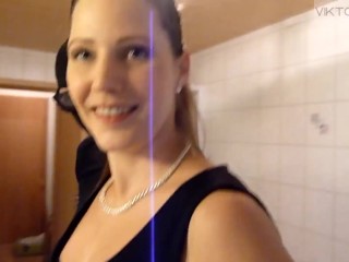 Viktoria Goo drinks piss, gets fucked & massively facialized and let the cuckold boy film it