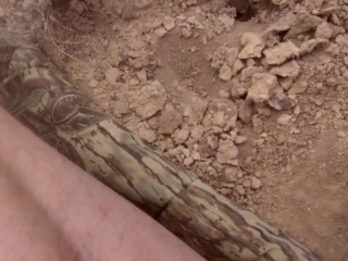 Ginger B Sun Tanning On The  High Desert