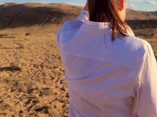Ginger B Sun Tanning On The  High Desert