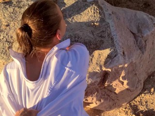 Ginger B Sun Tanning On The  High Desert